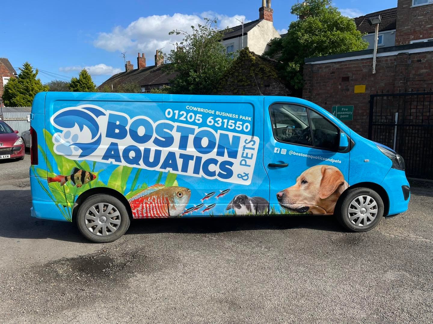 Boston Aquatics and Pets van in Boston Lincolnshire Boston Aquatics and Pets van in Boston Lincolnshire